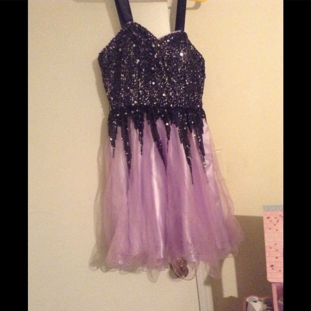 Black and purple dress